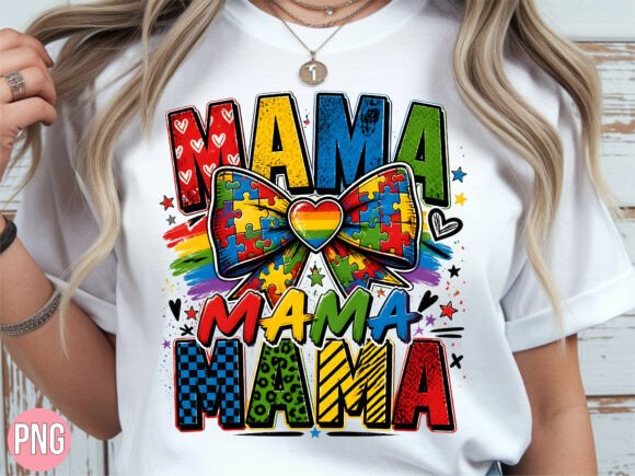 Download Autism Awareness Mama Bow Rainbow PNG - Autism awareness Collection