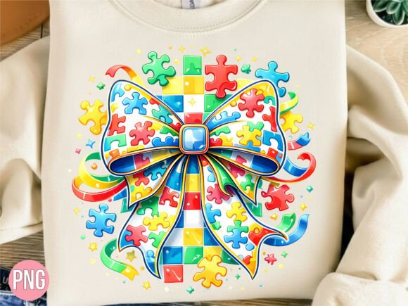 Download Autism Awareness Bow Cross PNG Tshirt - Autism awareness Collection