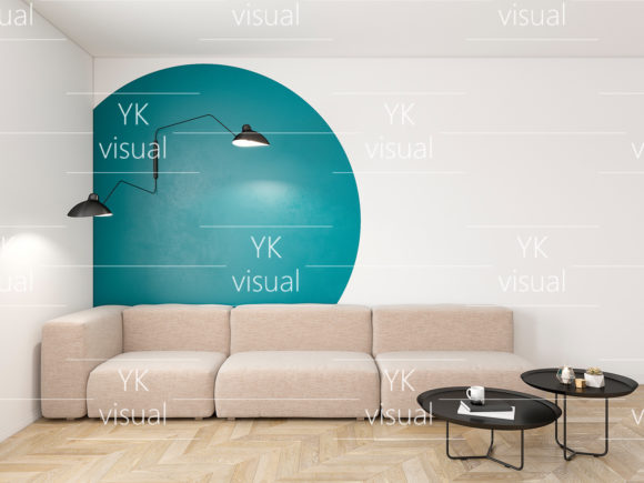 Download Interior with Geometric Print on Wall - Premium Resources